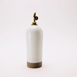 Handcrafted Ceramic Olive Oil Dispenser Bottle - White - 22 fl. oz